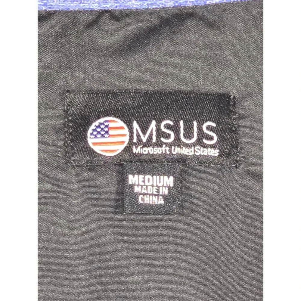 Microsoft North America MSUS‎ Employee Jacket Gray Pockets Zip Mens Medium NWOT